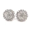 Cluster Diamond Stud Earrings