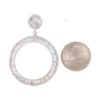 Diamond Circle Dangle Earrings