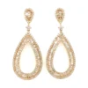 Teardrop Diamond Dangle Earrings