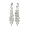 Feather Diamond Dangle Earrings