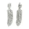 Diamond Feather Dangle Earrings
