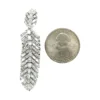 Diamond Feather Dangle Earrings