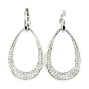 Teardrop Diamond Dangle Earrings