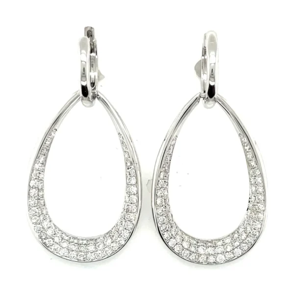 Teardrop Diamond Dangle Earrings