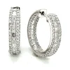 Baguette Diamond Hoop Earrings