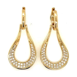 Teardrop Diamond Dangle Earrings