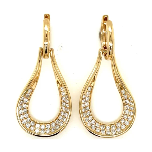 Teardrop Diamond Dangle Earrings