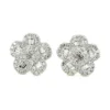 Diamond Flower Stud Earrings