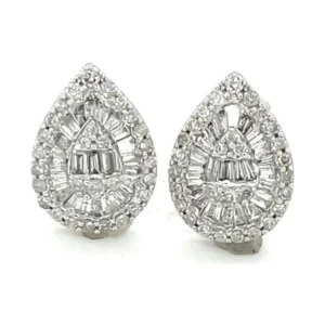 Pear Diamond Stud Earrings