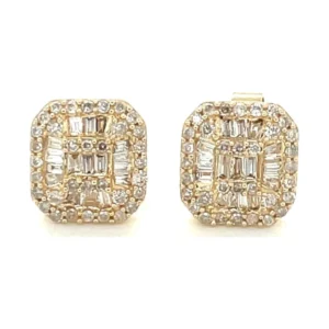 Baguette Diamond Stud Earrings