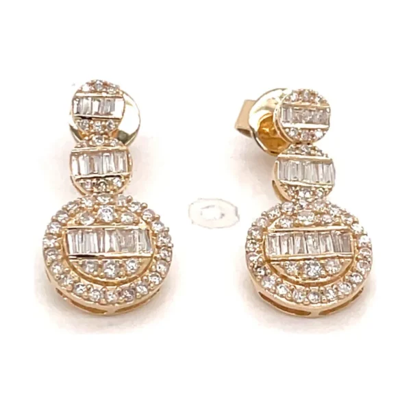 Baguette Diamond Drop Earrings
