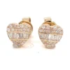 Heart Diamond Stud Earrings