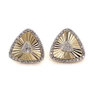 Triangle Diamond Stud Earrings