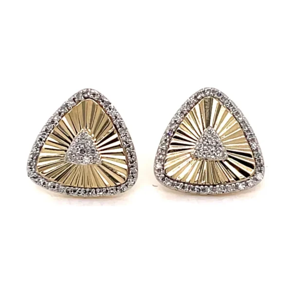 Triangle Diamond Stud Earrings