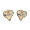 Diamond Heart Stud Earrings
