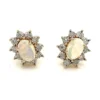 Oval Gemstone Halo Earrings