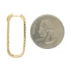 Oval Diamond Hoop Earrings