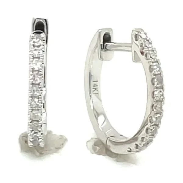 Diamond Huggie Hoop Earrings