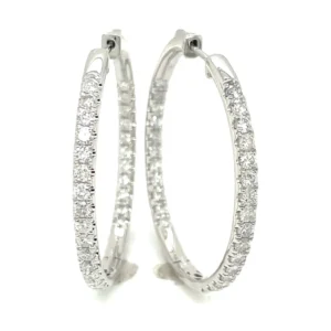 Diamond Hoop Earrings