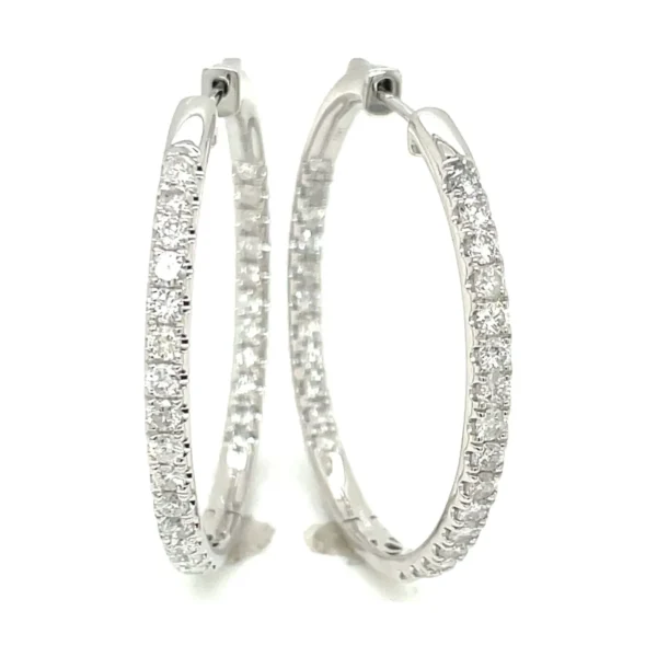 Diamond Hoop Earrings