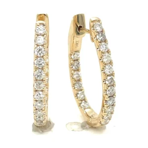 Diamond Hoop Earrings
