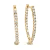 Diamond Oval Hoop Earrings