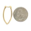Diamond Oval Hoop Earrings