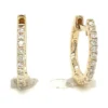 Diamond Huggie Hoop Earrings