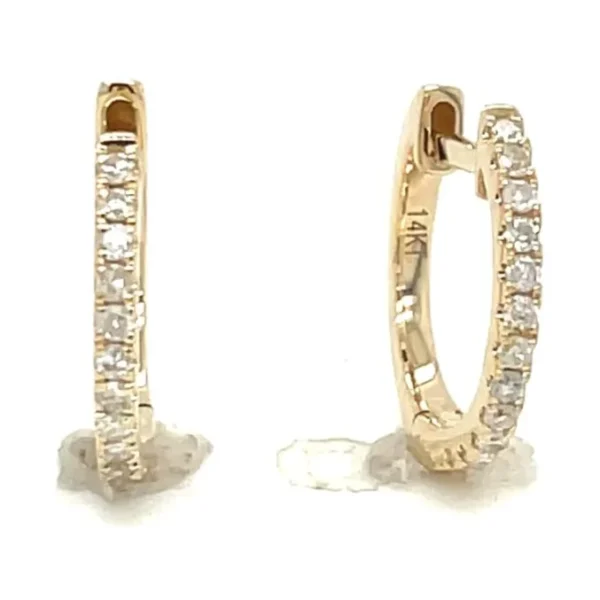 Diamond Huggie Hoop Earrings