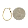 Diamond Oval Hoop Earrings