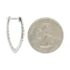 Pointed Diamond Hoop Earrings