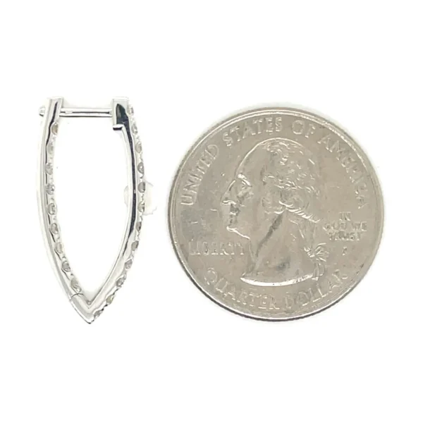 Pointed Diamond Hoop Earrings