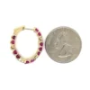 Ruby Diamond Hoop Earrings