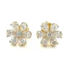 Floral Diamond Stud Earrings