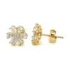 Floral Diamond Stud Earrings