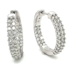 Diamond Pavé Hoop Earrings