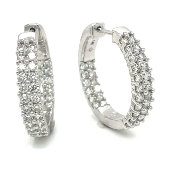Diamond Pavé Hoop Earrings