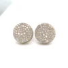 Round Diamond Cluster Earrings