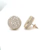Round Diamond Cluster Earrings
