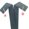 Oval Ruby Halo Earrings