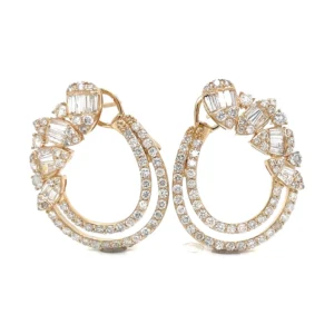 Baguette Diamond Dangle Earrings