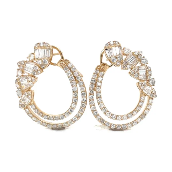 Baguette Diamond Dangle Earrings