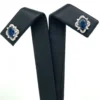 Oval Sapphire Halo Earrings