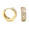 Baguette Diamond Huggie Earrings