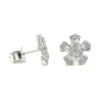 Floral Diamond Stud Earrings
