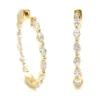 Marquise Diamond Hoop Earrings