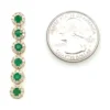 Emerald Halo Drop Earrings