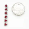 Ruby Halo Drop Earrings