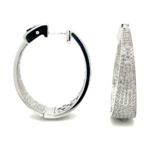 Pavé Diamond Hoop Earrings