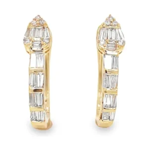 Baguette Diamond Hoop Earrings